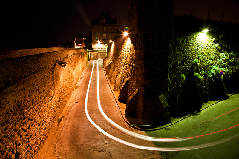 route de nuit en ville